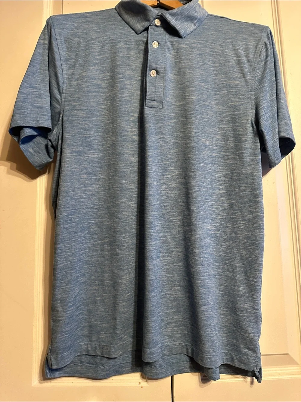 J. Crew Heathered Light Blue Performance Polo
